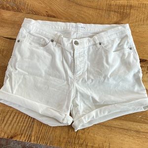 Loft white denim shorts-size 30